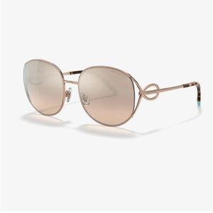 Tiffany & Co. Brown Sunglasses with Gold Frame